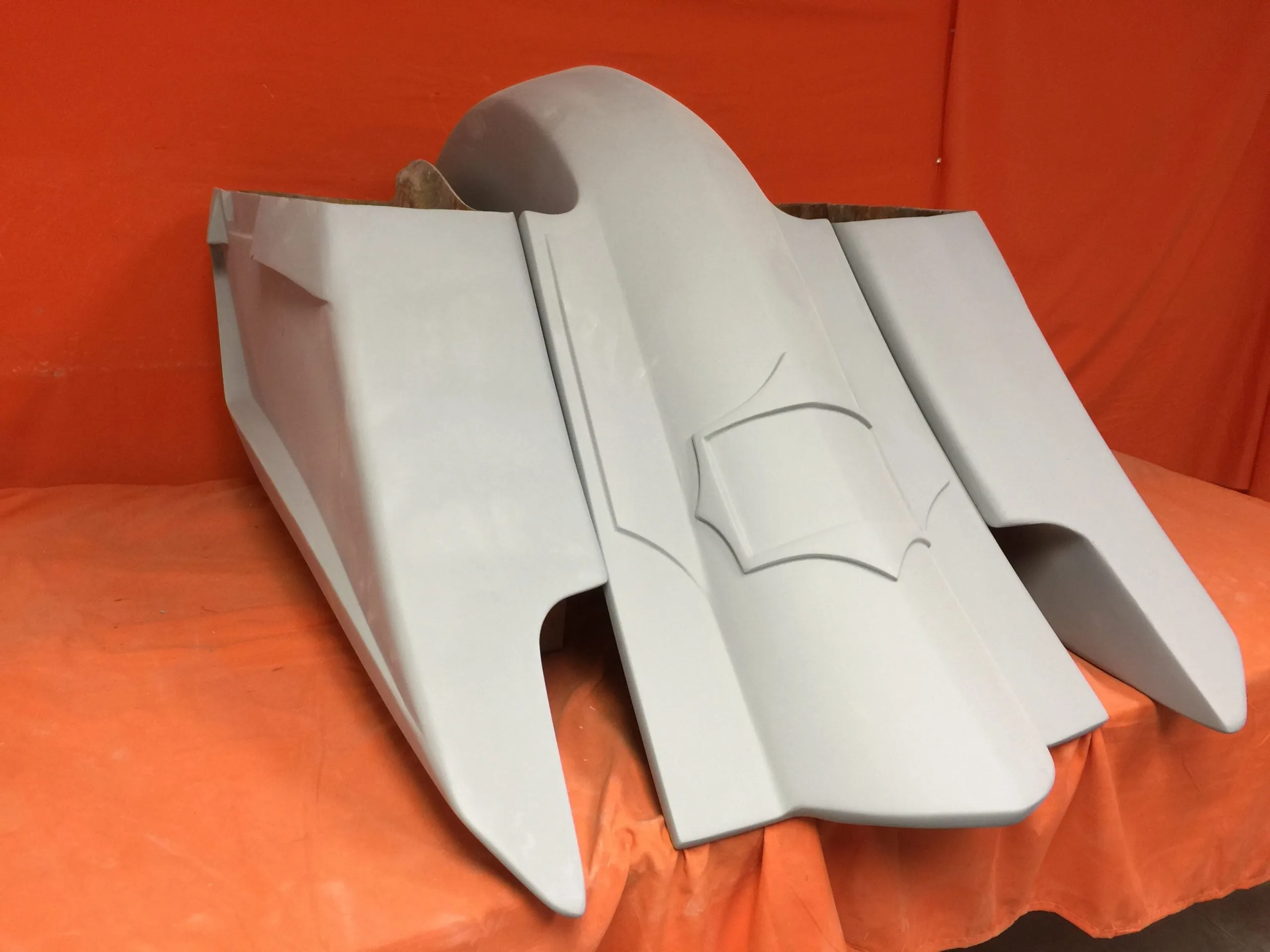 Harley Davidson 6" Trendsetter Extended Saddlebag Fender Kit - Dual Cut Outs No Lids / 2014 - 2023