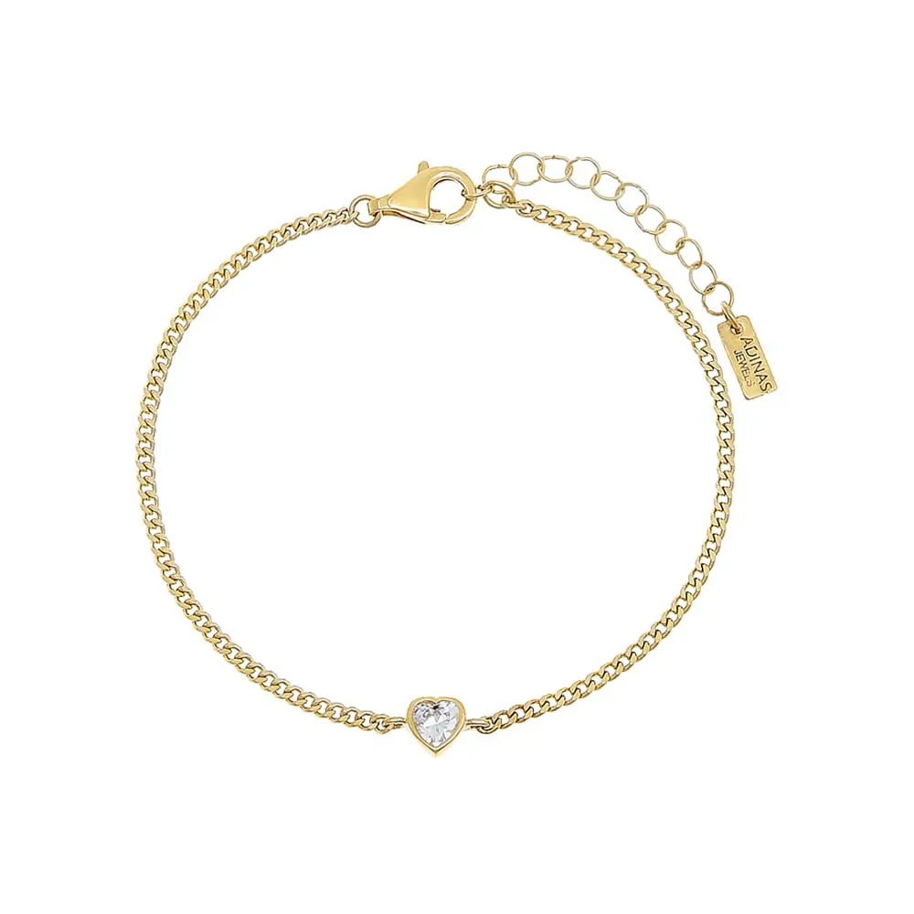 Heart Bezel Cuban Bracelet