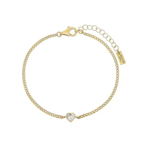 Heart Bezel Cuban Bracelet