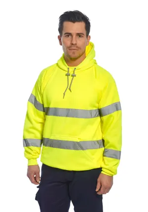 Hi-Vis Hooded Sweatshirt with Murfitts Embroidered Logo (B304)