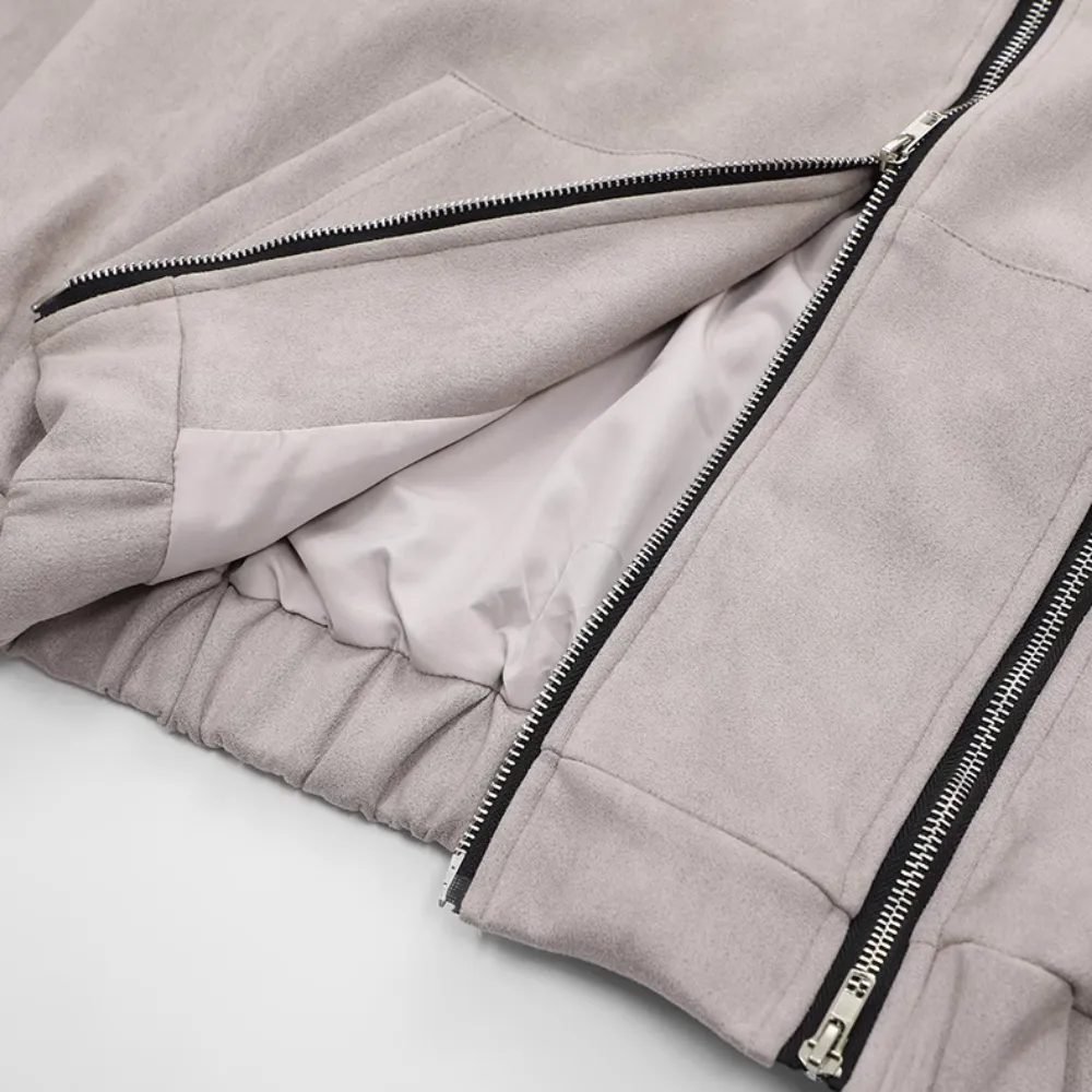 High Street Star Zip Design Hoodie