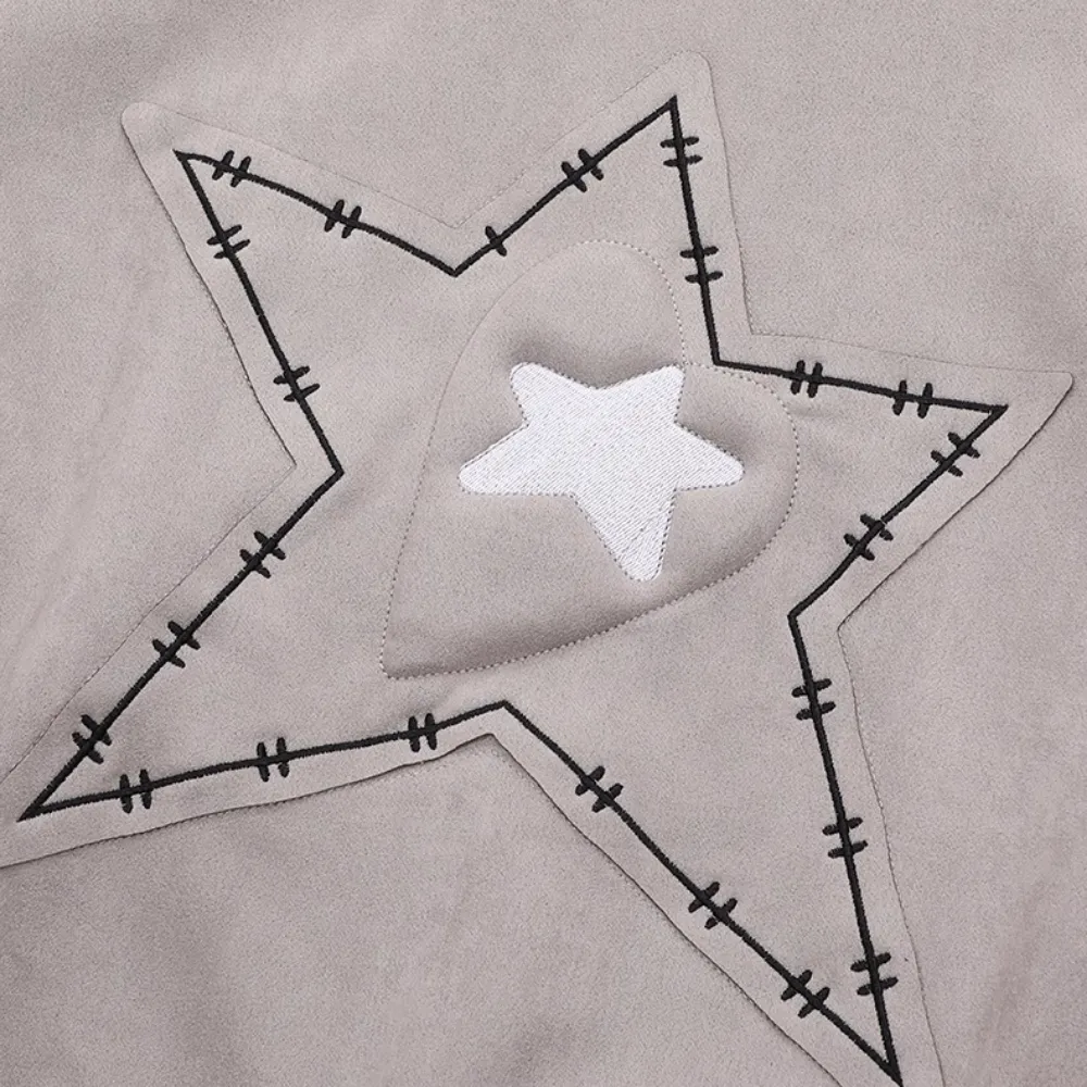 High Street Star Zip Design Hoodie