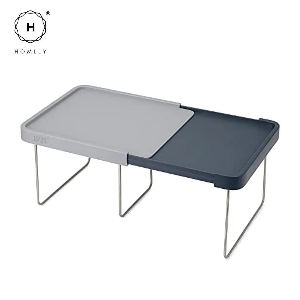 Homlly Expandable Kitchen Cabinet Shelf Organizers (Grey)
