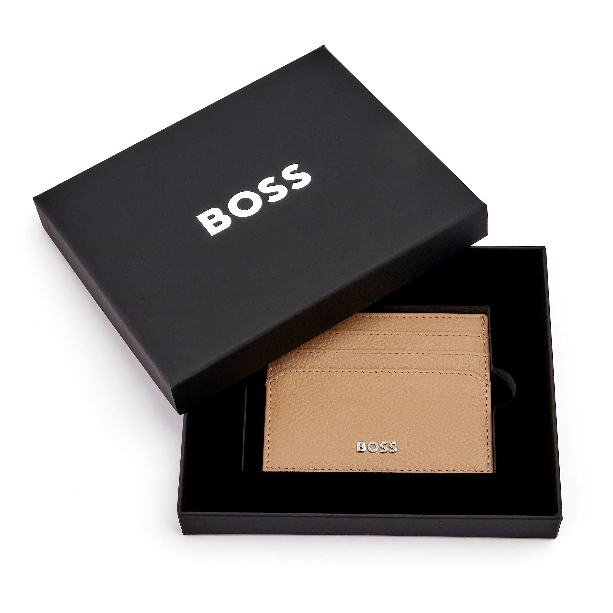 HUGO BOSS HLC416X-Card holder Classic Grained Camel