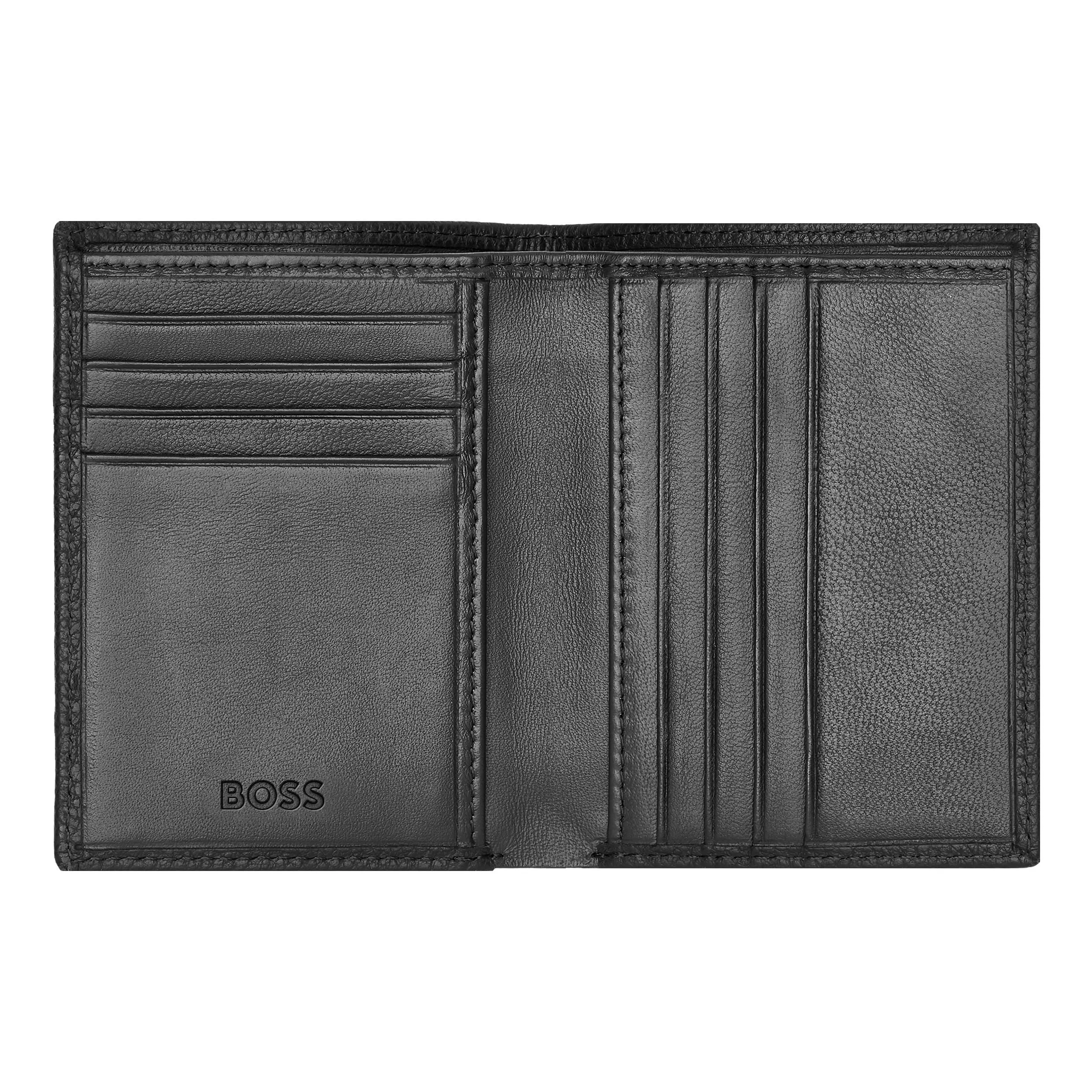 HUGO BOSS HLE416A-Folding Card holder Classic Grained Black
