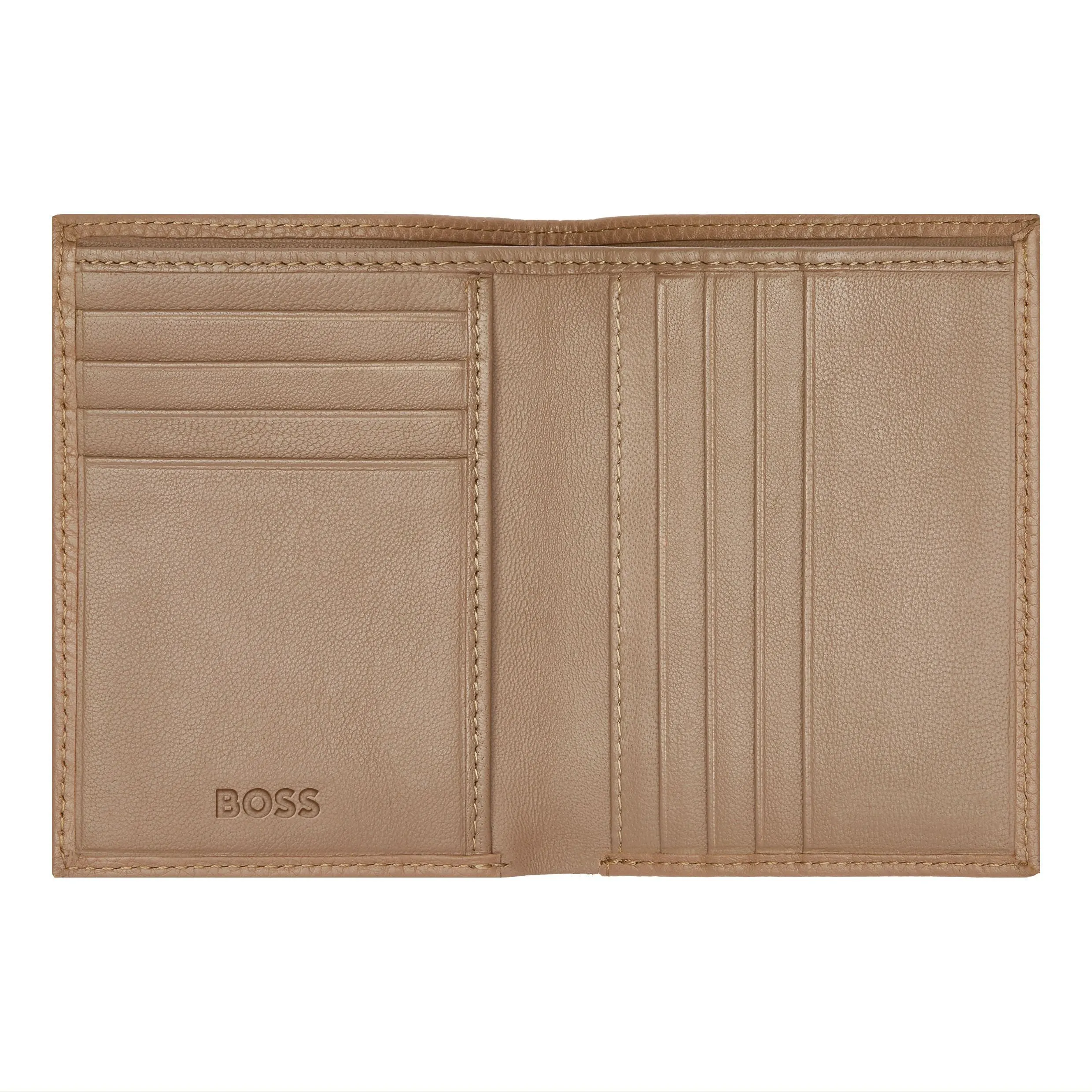HUGO BOSS HLE416X-Folding Card holder Classic Grained Camel