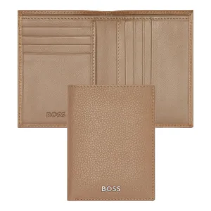 HUGO BOSS HLE416X-Folding Card holder Classic Grained Camel