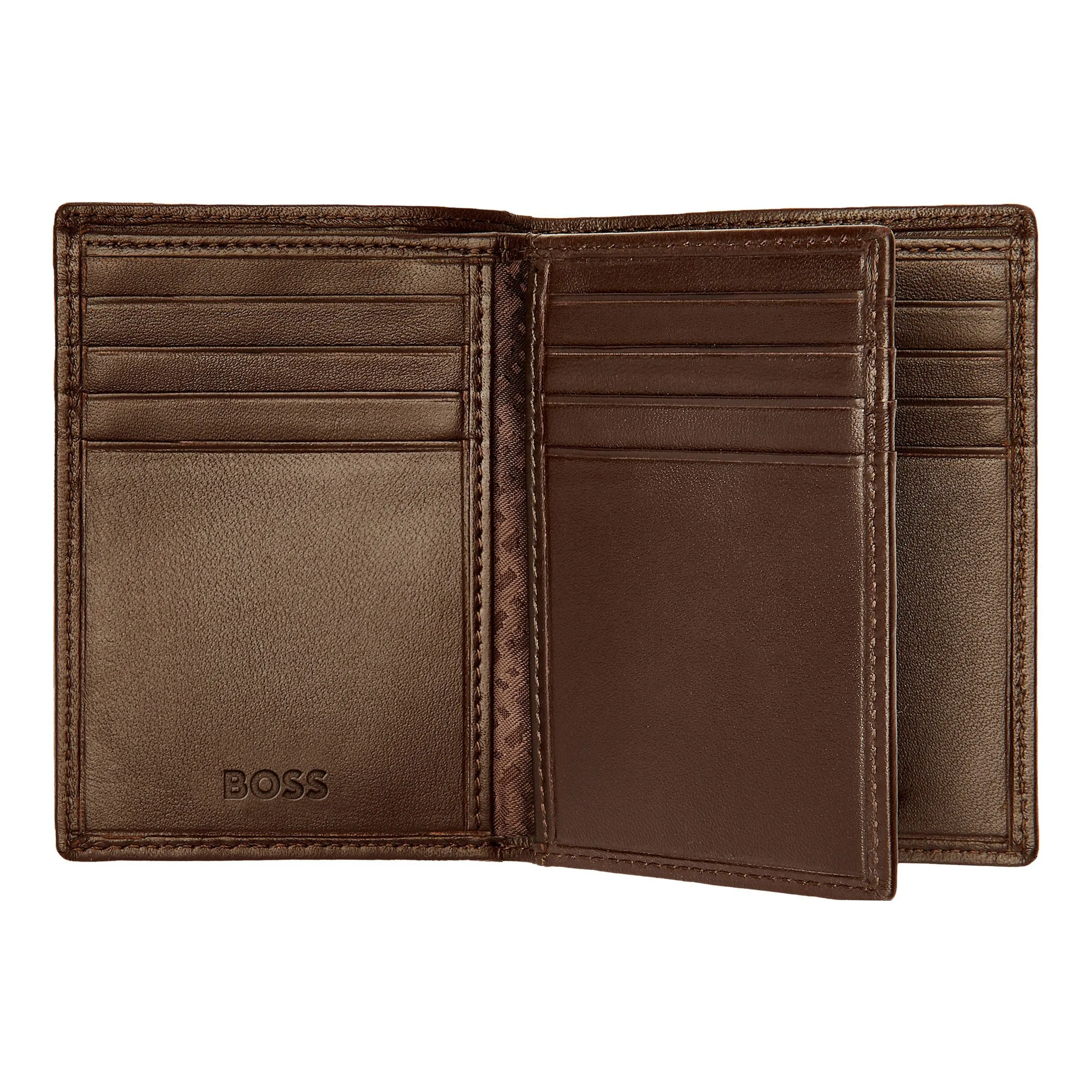 HUGO BOSS HLF403Y-Card holder trifold Classic Smooth Brown