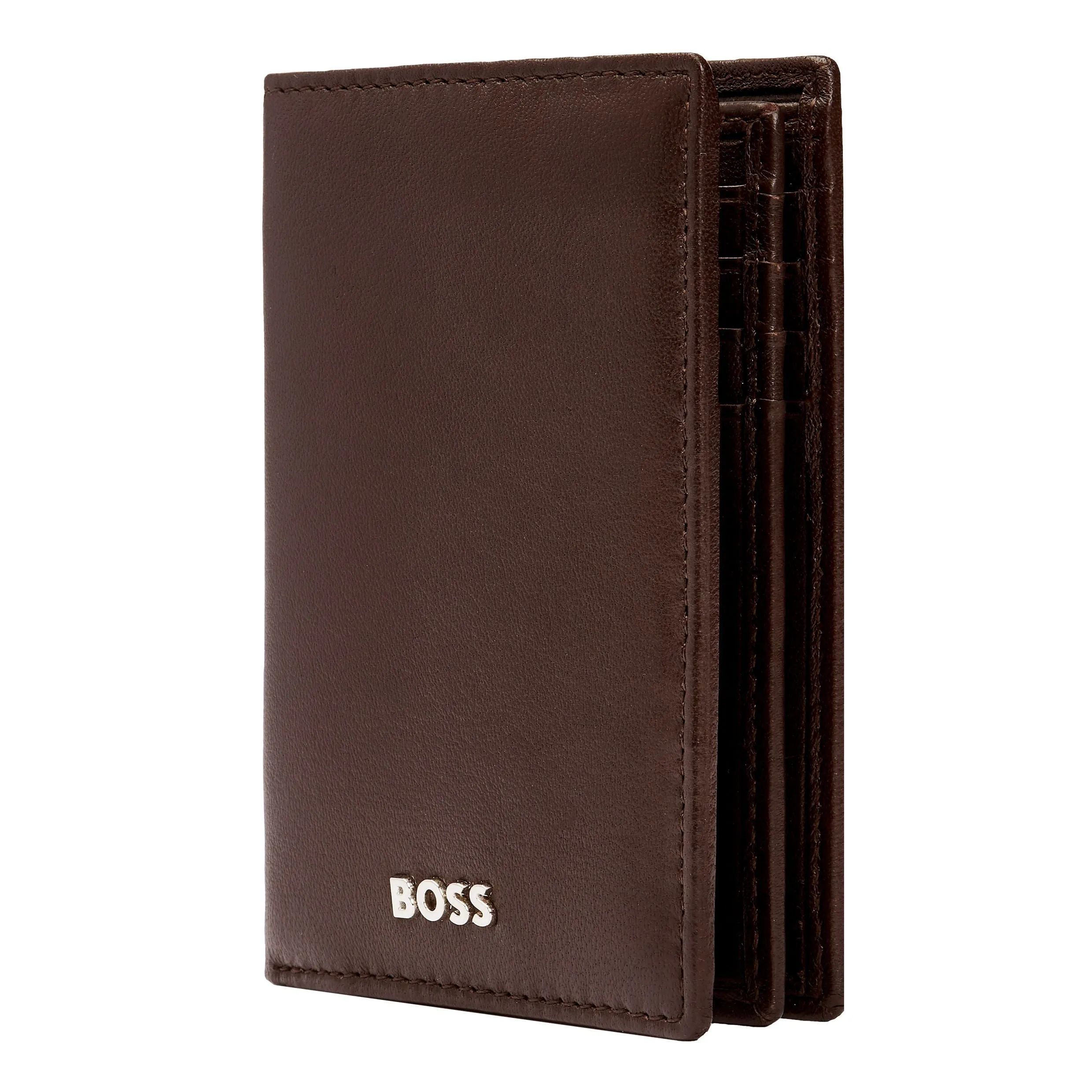 HUGO BOSS HLF403Y-Card holder trifold Classic Smooth Brown