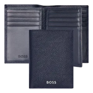 HUGO BOSS HLF416N-Card holder trifold Classic Grained Navy