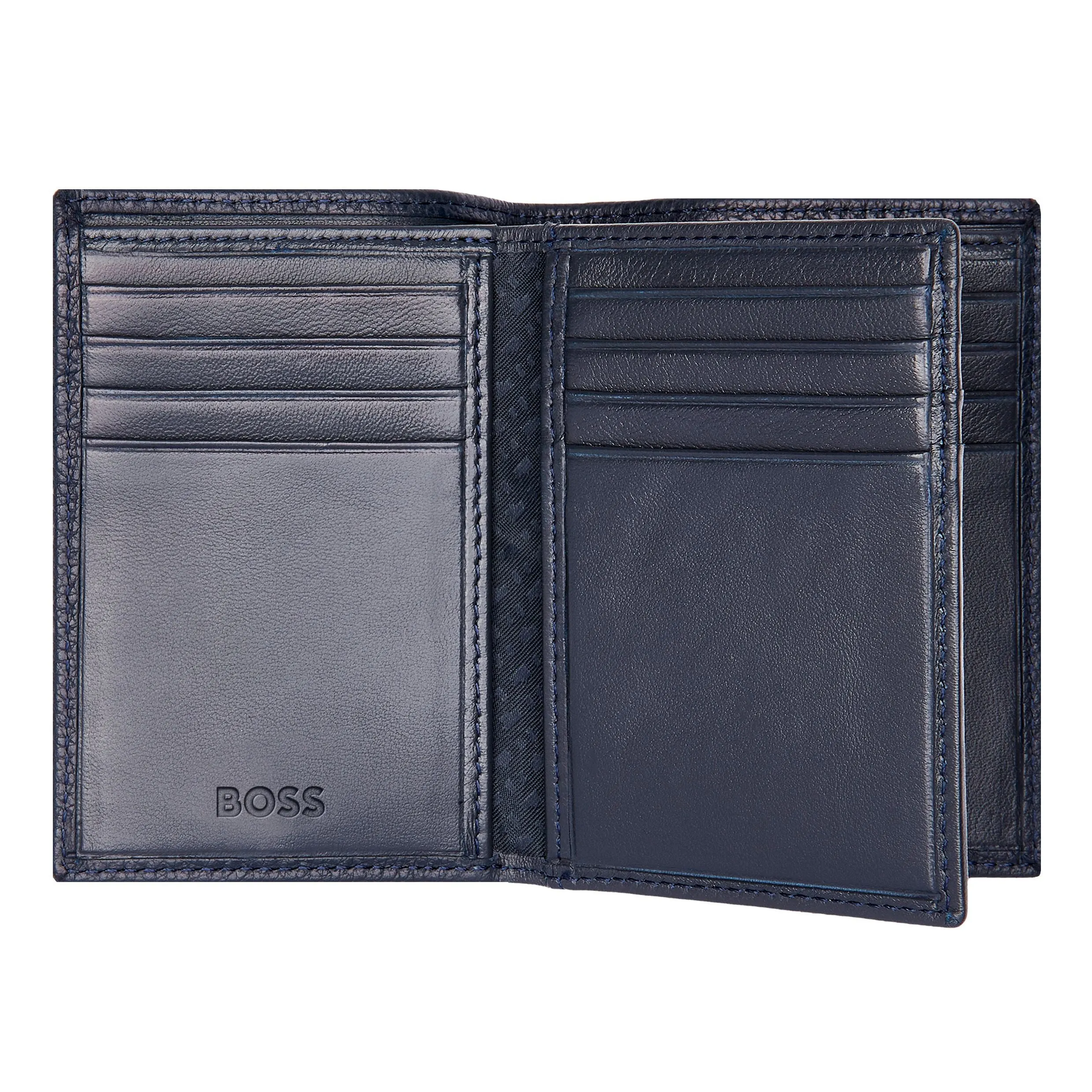 HUGO BOSS HLF416N-Card holder trifold Classic Grained Navy