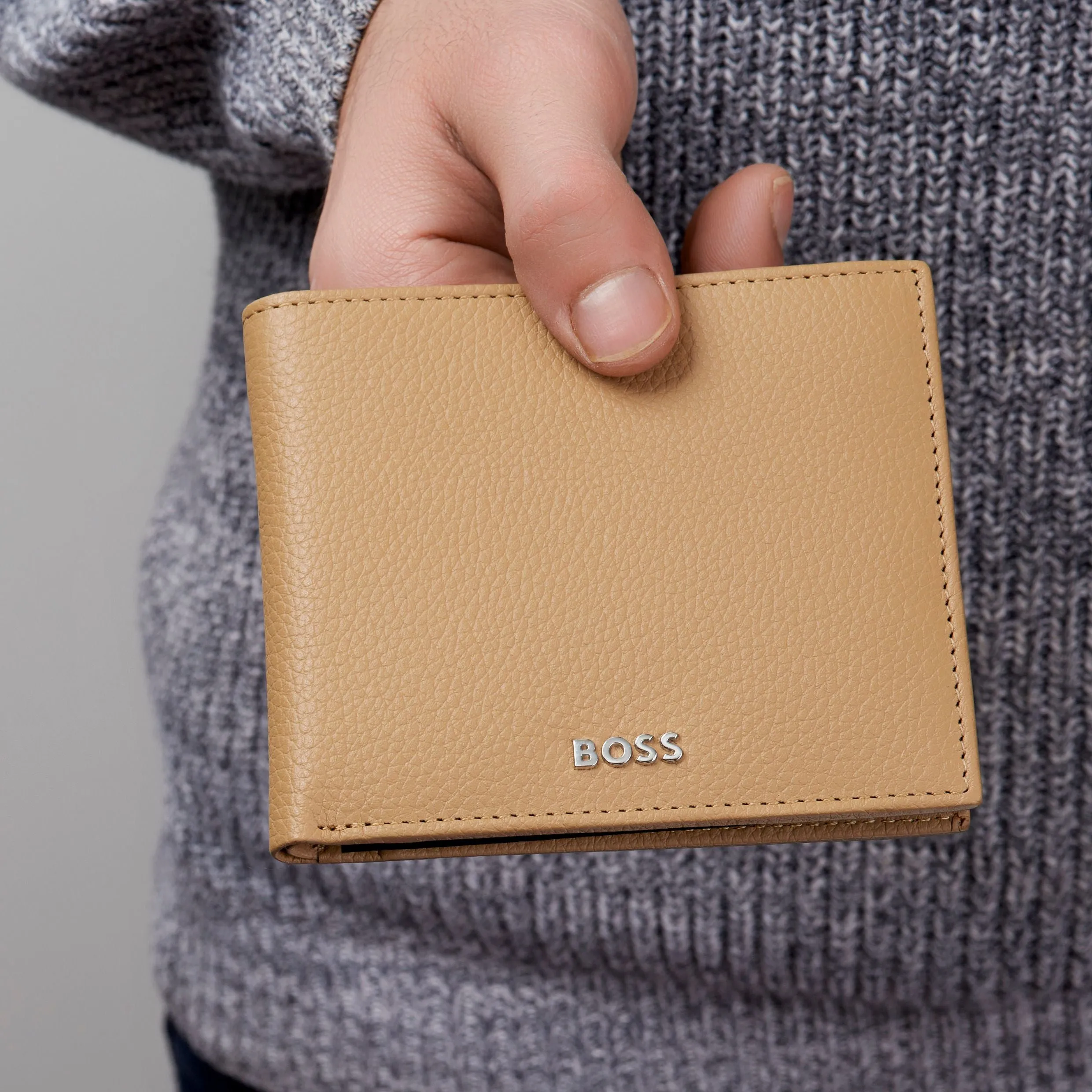 HUGO BOSS HLW416X-Wallet Classic Grained Camel