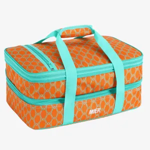Insulated Double Casserole Carrier Bag Thermal Lunch Tote
