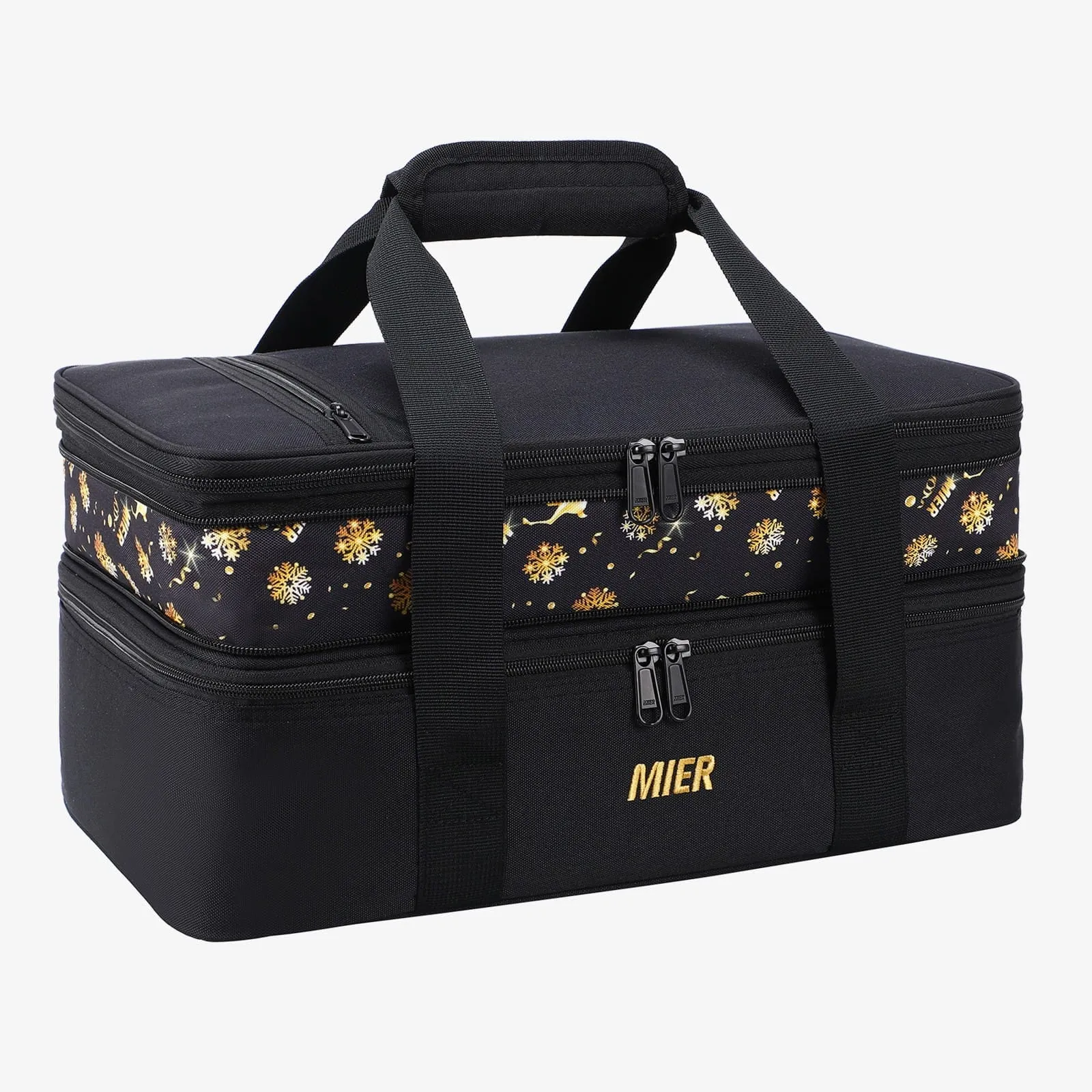 Insulated Double Casserole Carrier Bag Thermal Lunch Tote