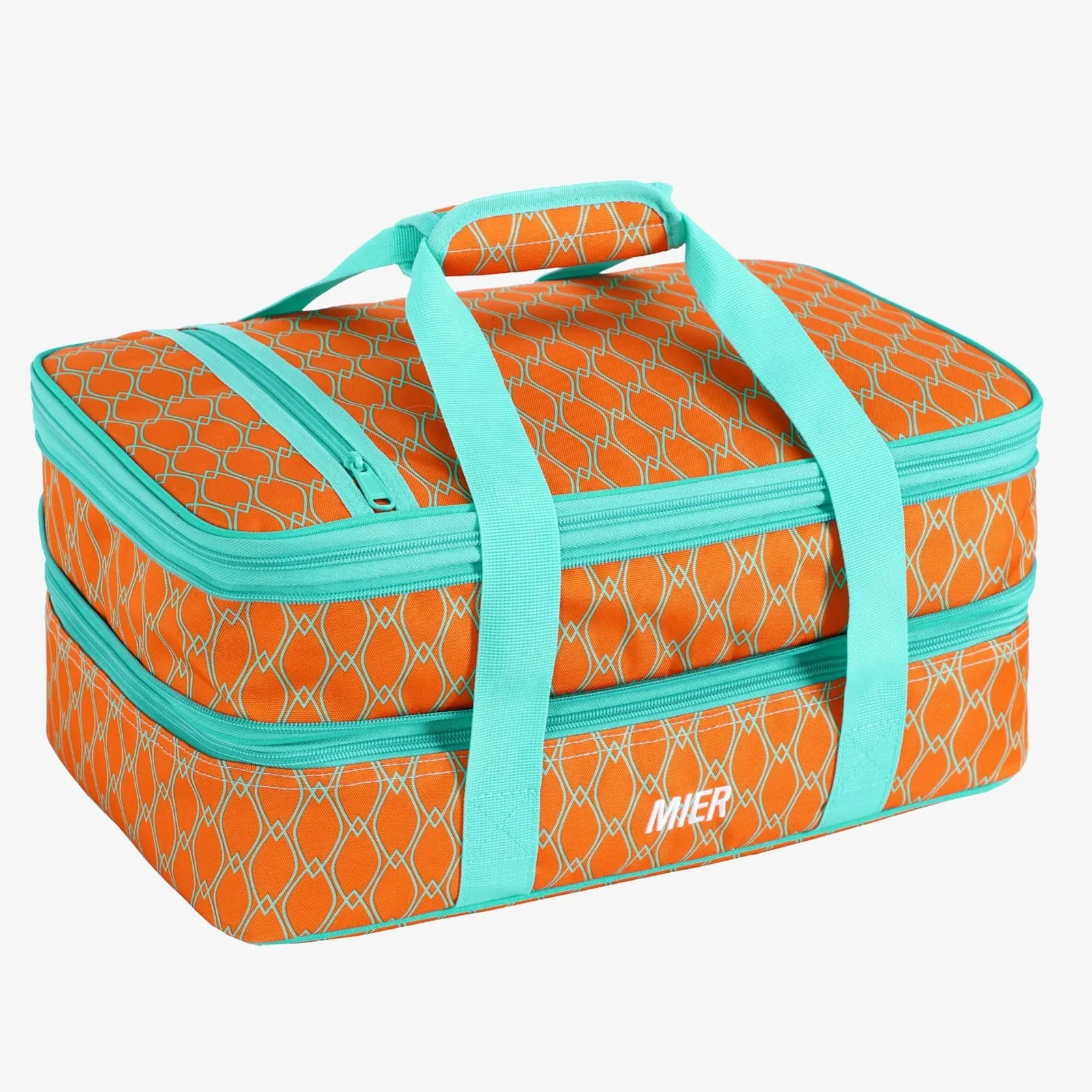 Insulated Double Casserole Carrier Bag Thermal Lunch Tote
