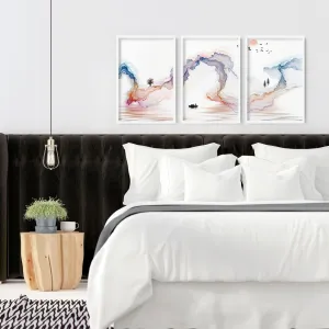 Japan gallery wall art | set of 3 wall art for bedrooms