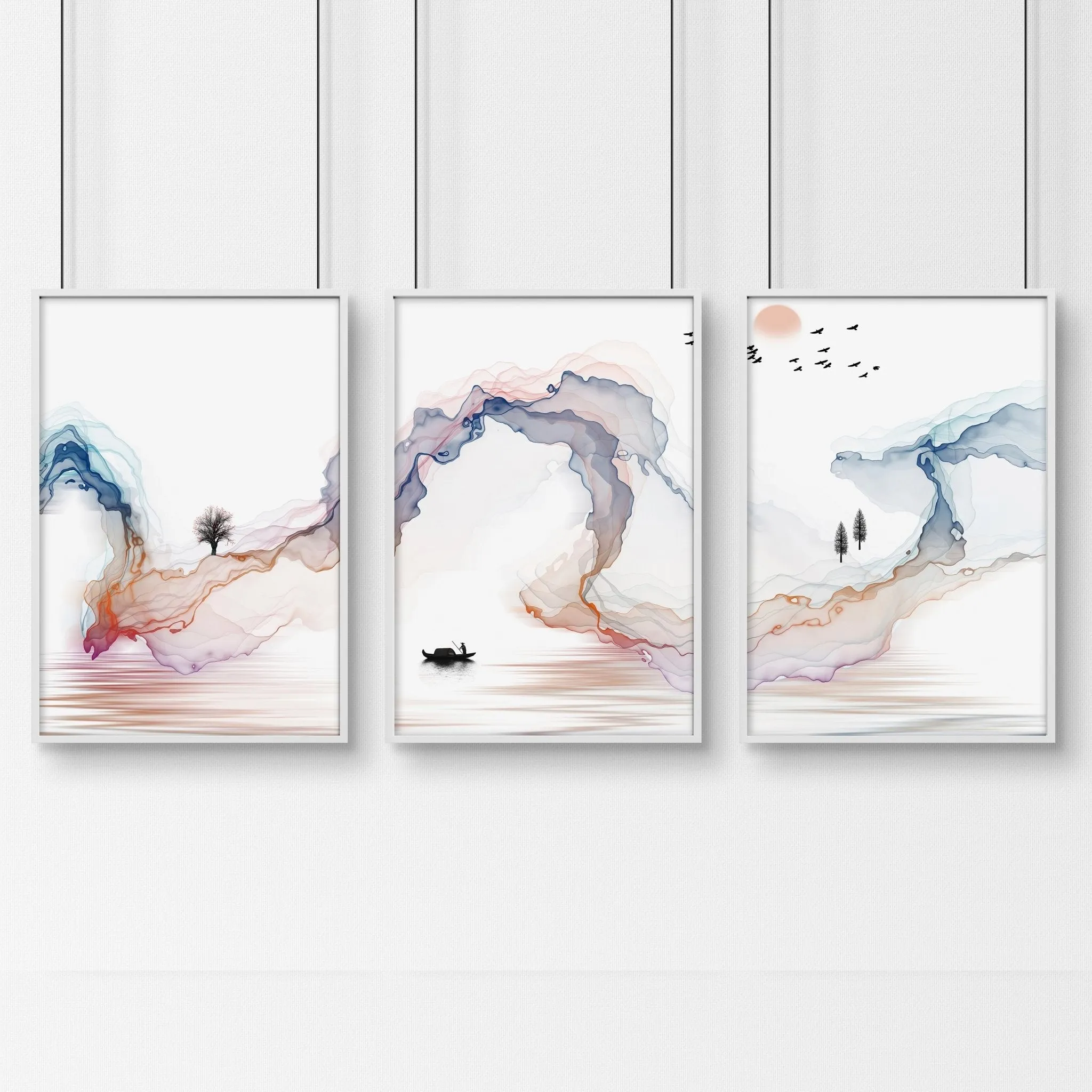 Japan gallery wall art | set of 3 wall art for bedrooms