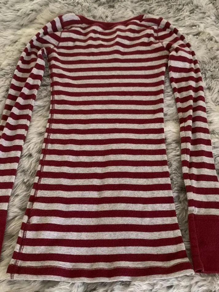JazzHer Street Stripe Long Sleeves Tee