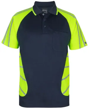 JB's STREET SPIDER POLO W/ REFLECTIVE STRIPE NVY/ORANGE