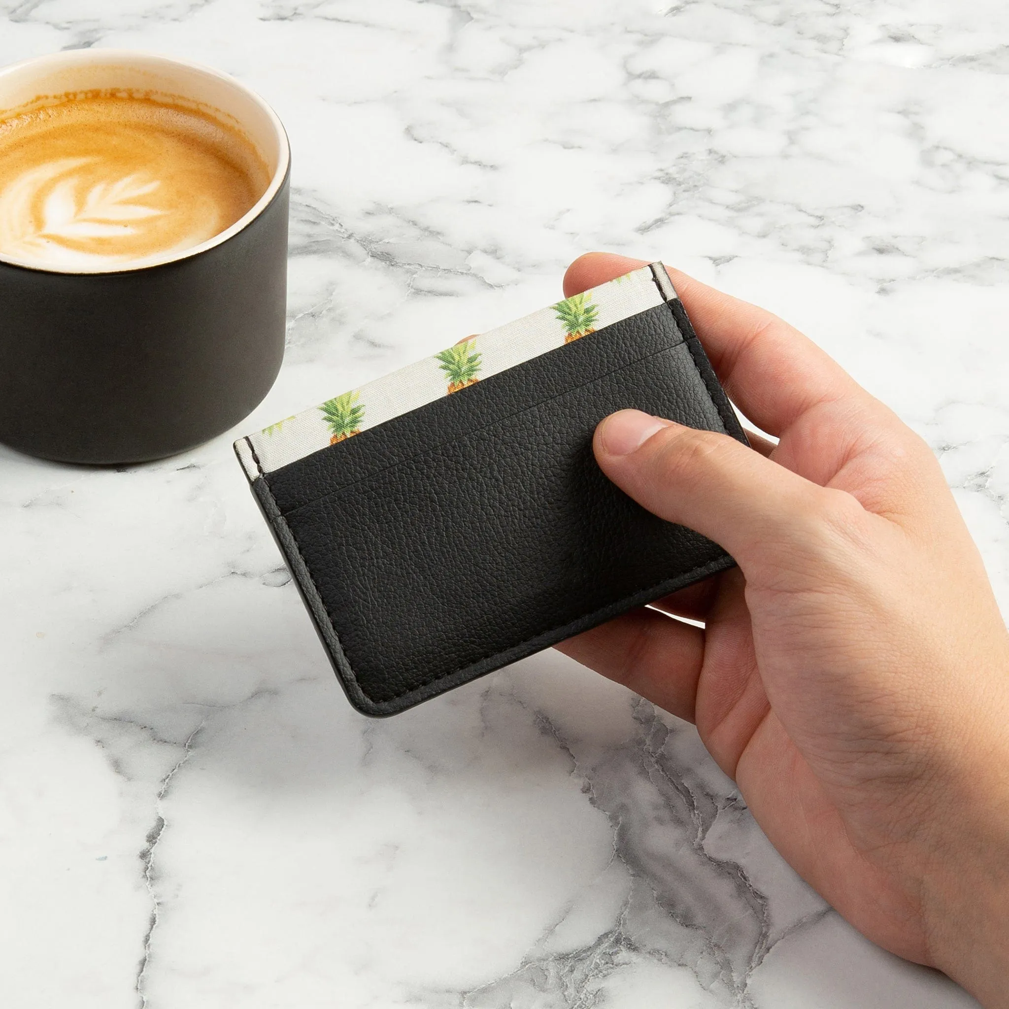 Juniper Piñatex Leather Card Wallet | Black