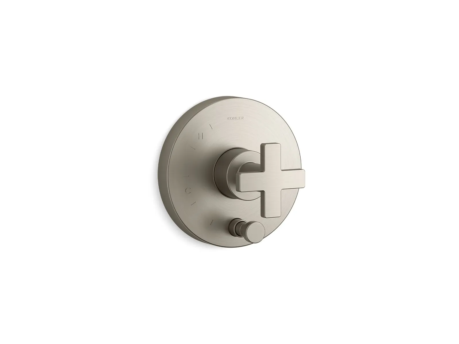 KOHLER K-T73117-3 Composed Rite-Temp valve trim with push-button diverter and cross handle