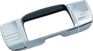 Kuryakyn 7240 Motorcycle Accent Accessory: Deluxe Tri-Line Stereo Trim Kit for 2014-19 Harley-Davidson Touring & Tri Glide Motorcycles, Chrome