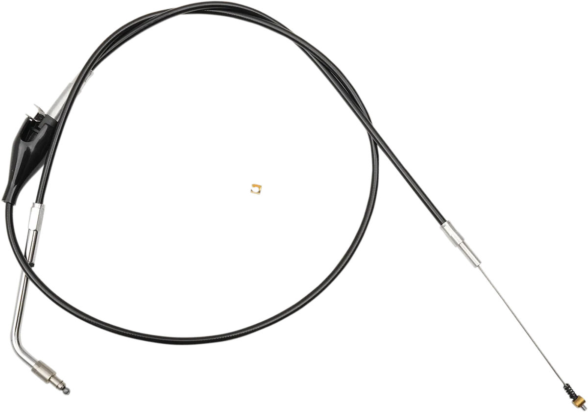 LA Choppers LA-8210ID16B Black Vinyl/Stainless Braided Idle Cable Kit - 15in.-17in. Ape Hangers