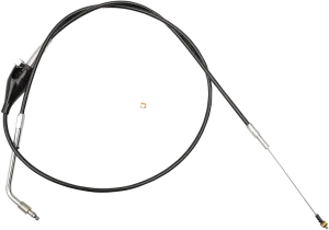 LA Choppers LA-8210ID16B Black Vinyl/Stainless Braided Idle Cable Kit - 15in.-17in. Ape Hangers