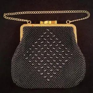 Late 60s/ Early 70s Black Beaded Purse