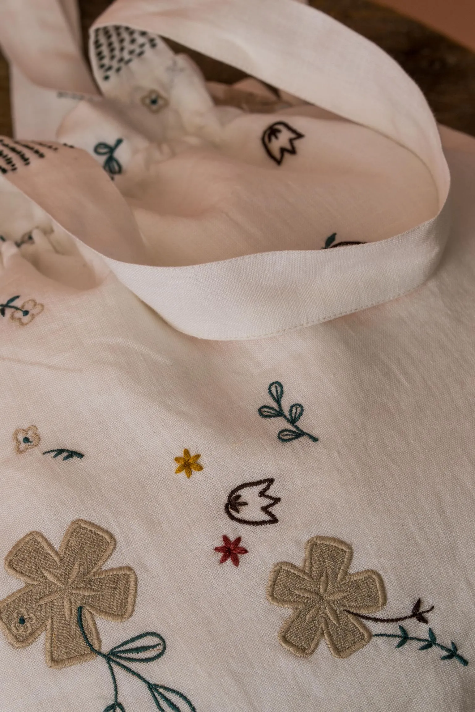 Linen Poetry Drawstrings Bags