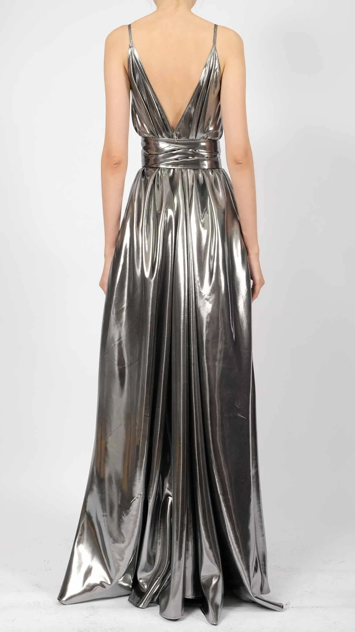 Liquid Metal Maxi Dress