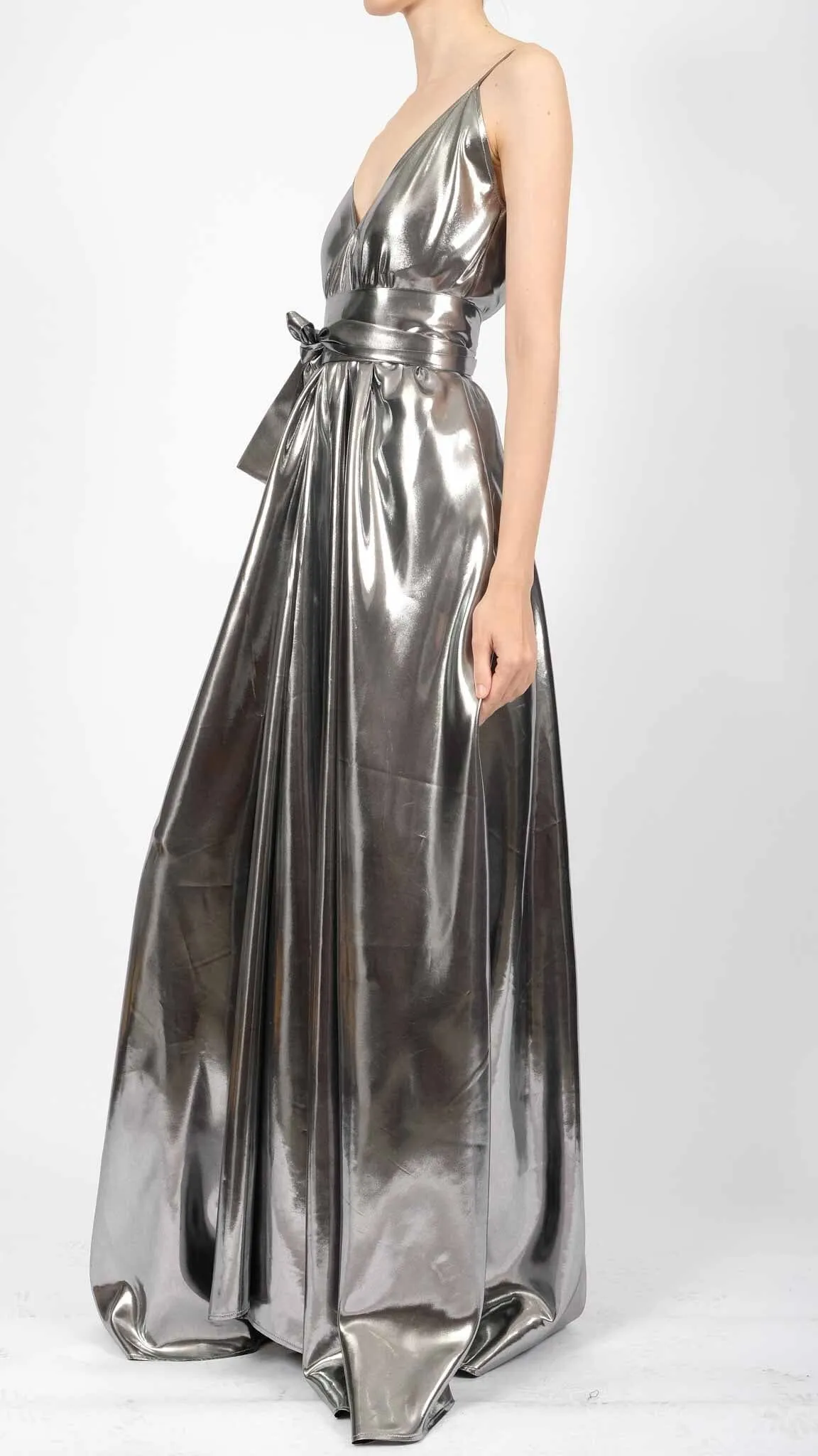 Liquid Metal Maxi Dress