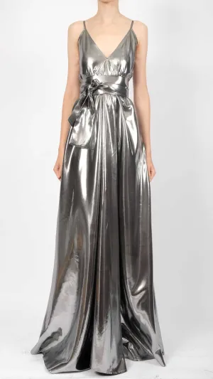 Liquid Metal Maxi Dress