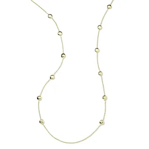 Long Hammered Pinball Layering Necklace