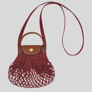 LONGCHAMP Le Pliage Filet XS Mesh Bag Mahogany RB-10139HVH