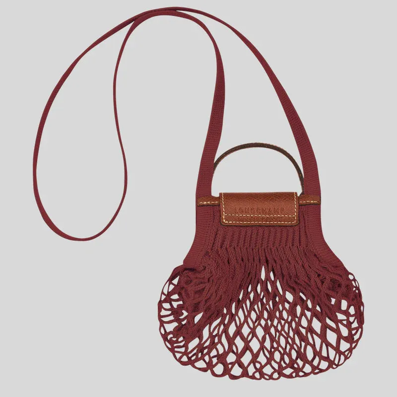 LONGCHAMP Le Pliage Filet XS Mesh Bag Mahogany RB-10139HVH