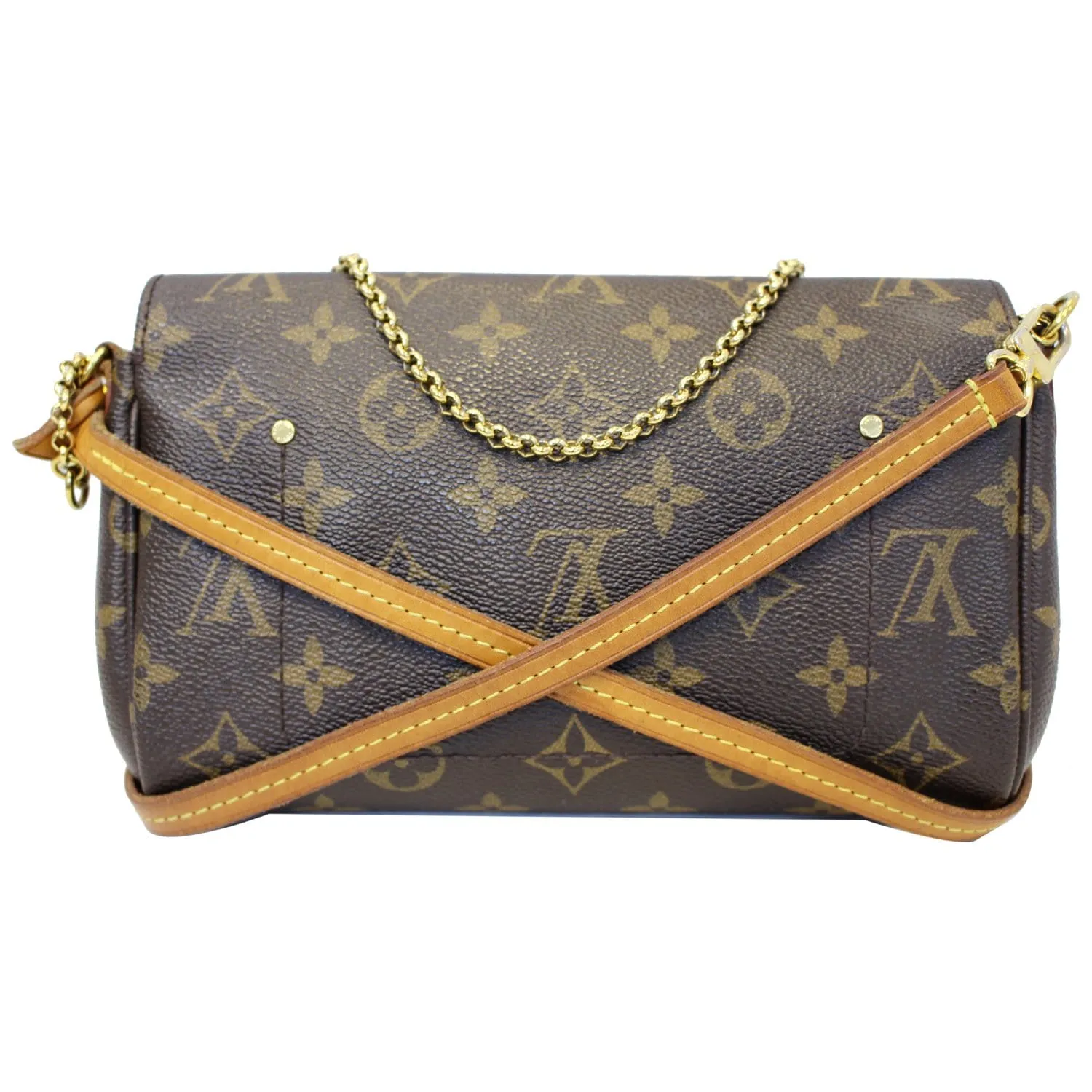 LOUIS VUITTON Favorite PM Monogram Canvas Crossbody Bag Brown