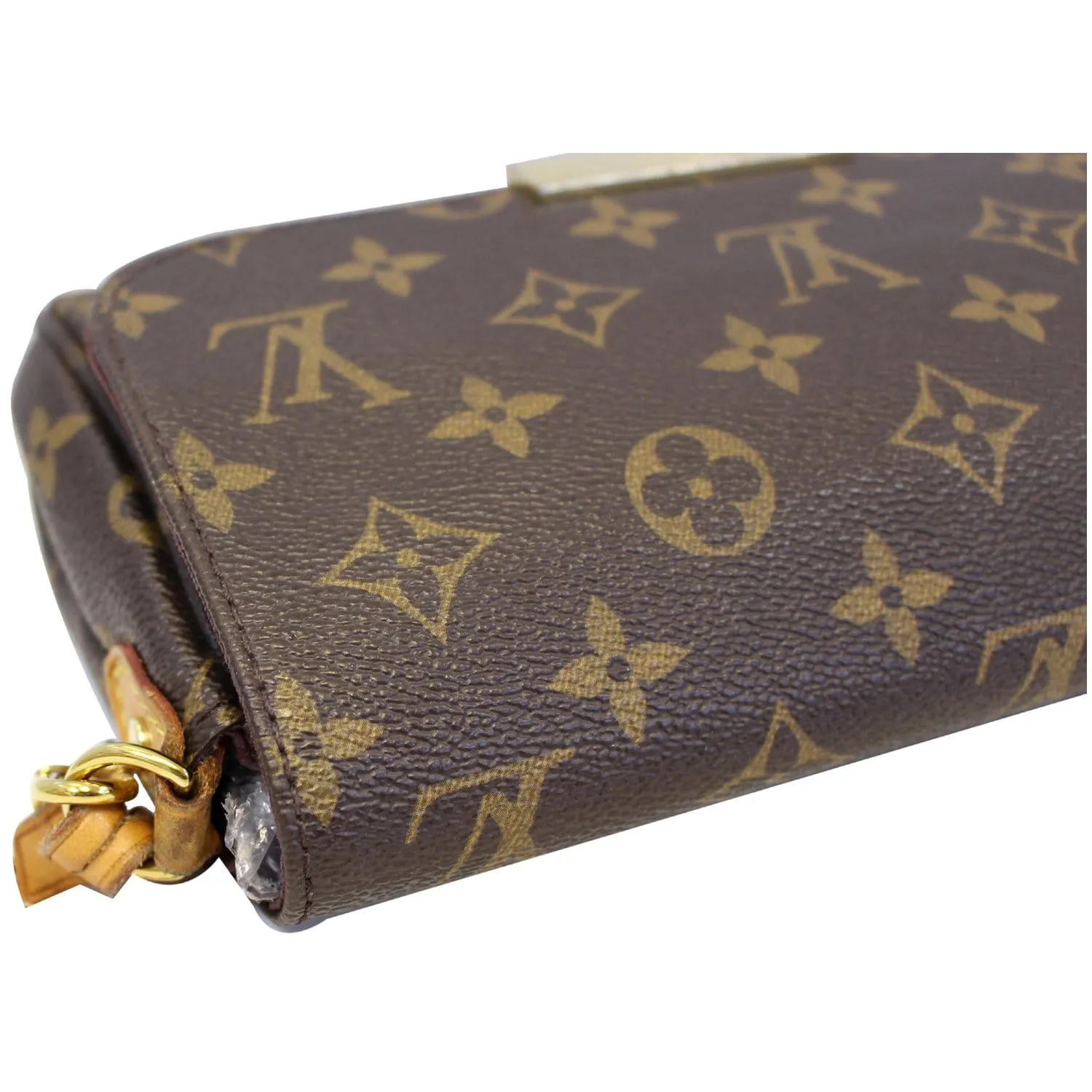 LOUIS VUITTON Favorite PM Monogram Canvas Crossbody Bag Brown