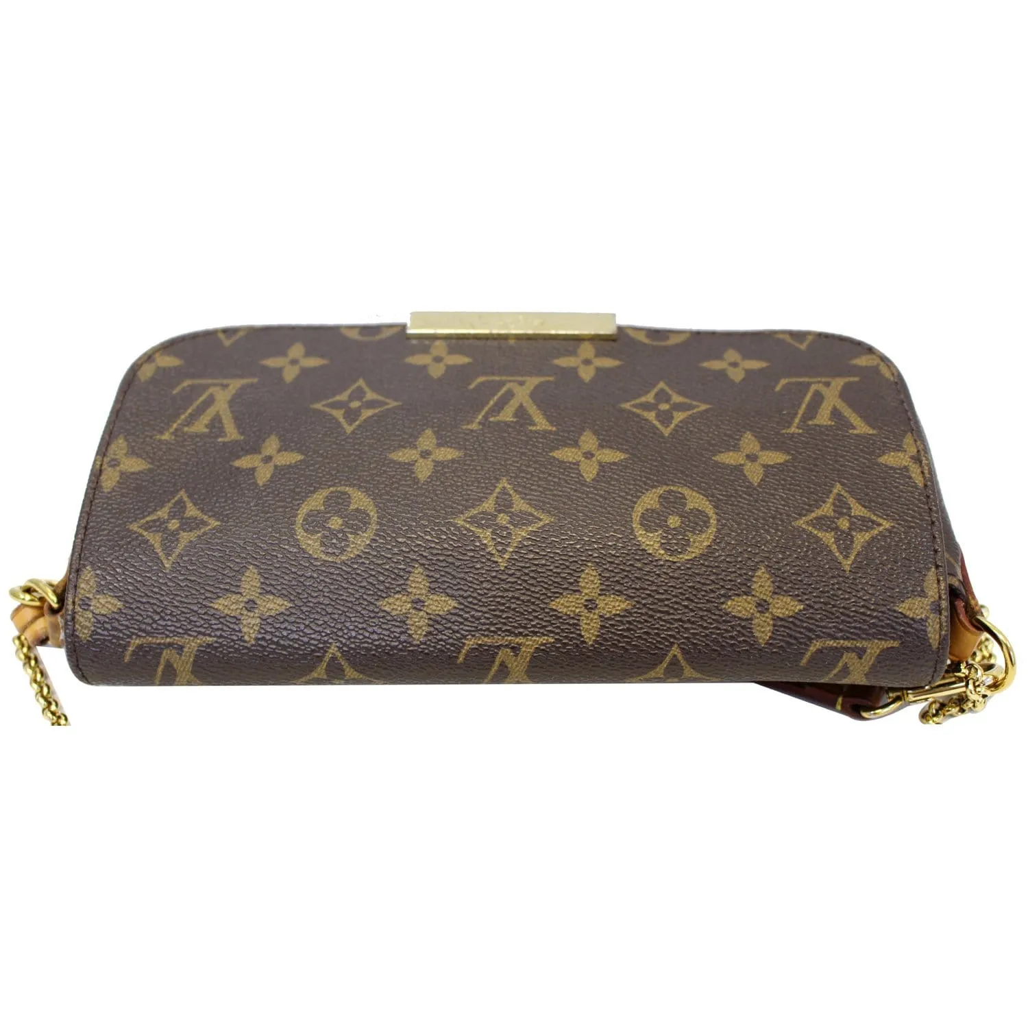 LOUIS VUITTON Favorite PM Monogram Canvas Crossbody Bag Brown