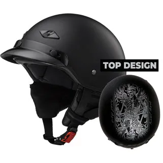LS2 Helmets Bagger Hard Luck Motorcycle Half Helmet