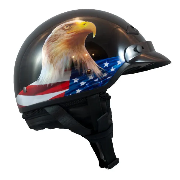 LS2 Helmets Bagger Murica Motorcycle Half Helmet