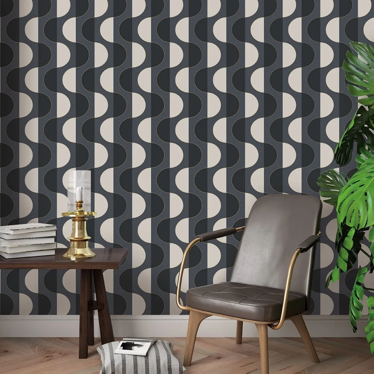 Luna Midnight LU549 Self-Adhesive Wallpaper
