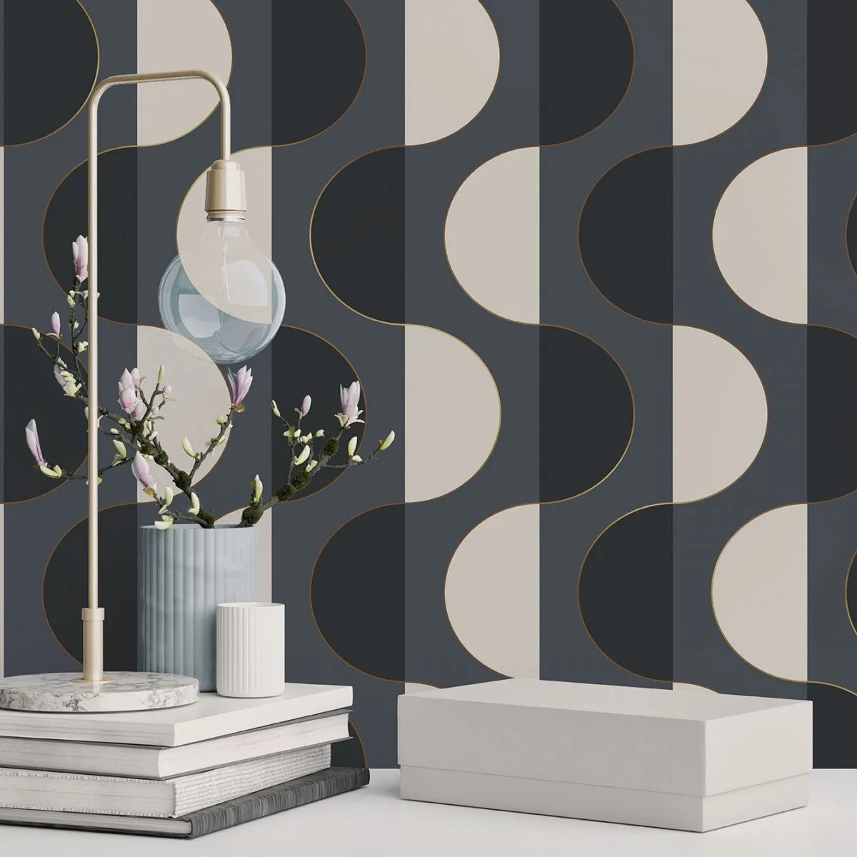 Luna Midnight LU549 Self-Adhesive Wallpaper