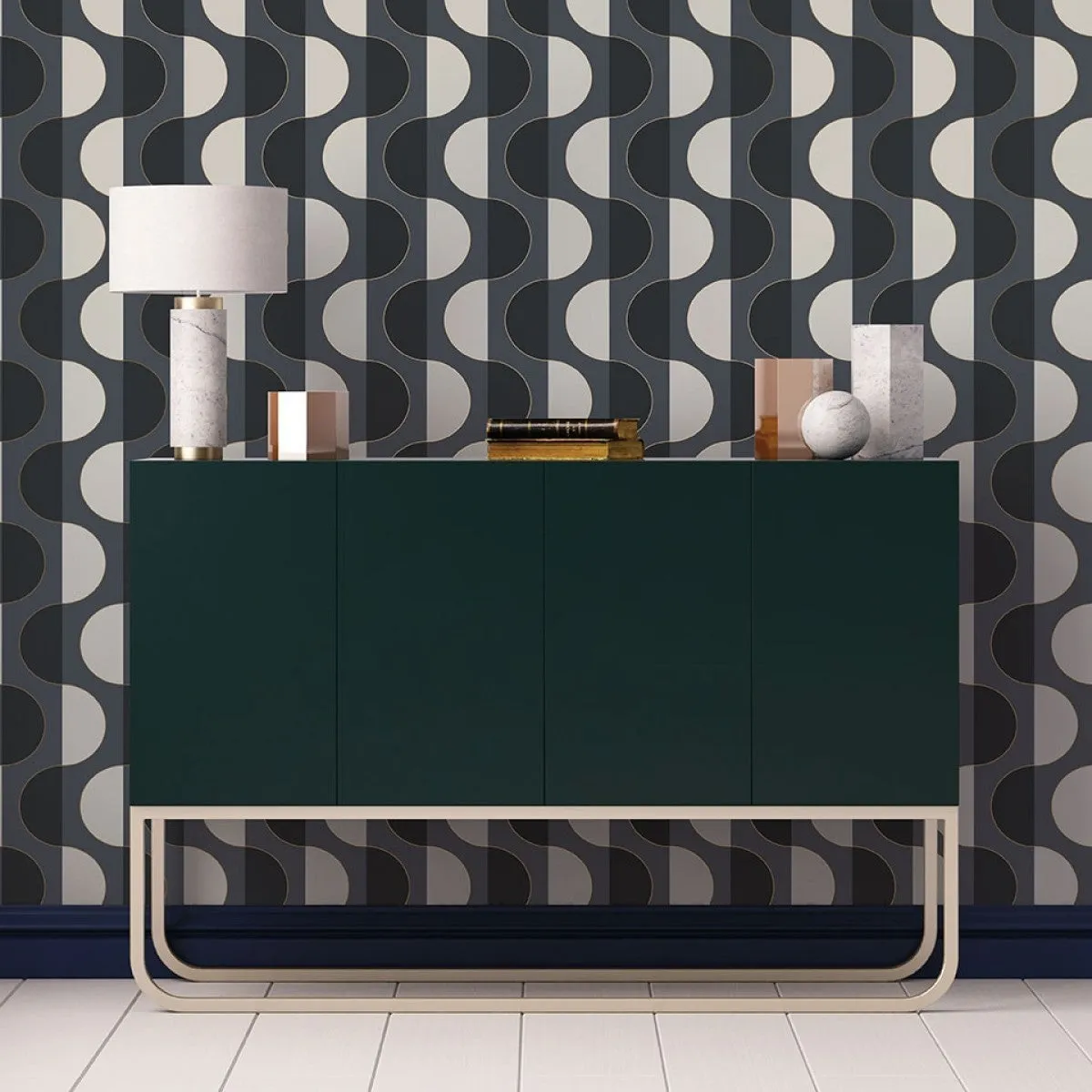 Luna Midnight LU549 Self-Adhesive Wallpaper