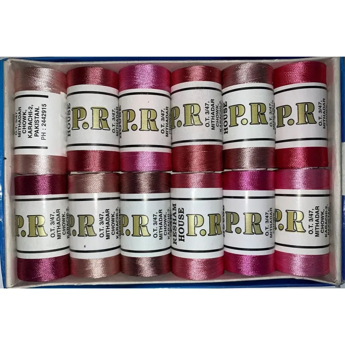 Machine Embroidery Threads - Box Of 12 Reels ** BUY 2 GET 1 FREE !!!