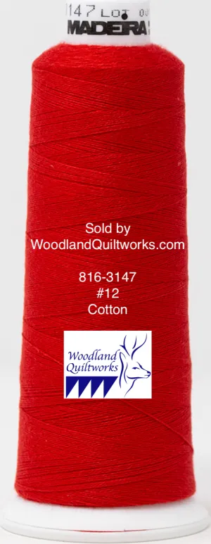 Madeira Burmilana Cotton #12 Thread : Color 816-3147 Red