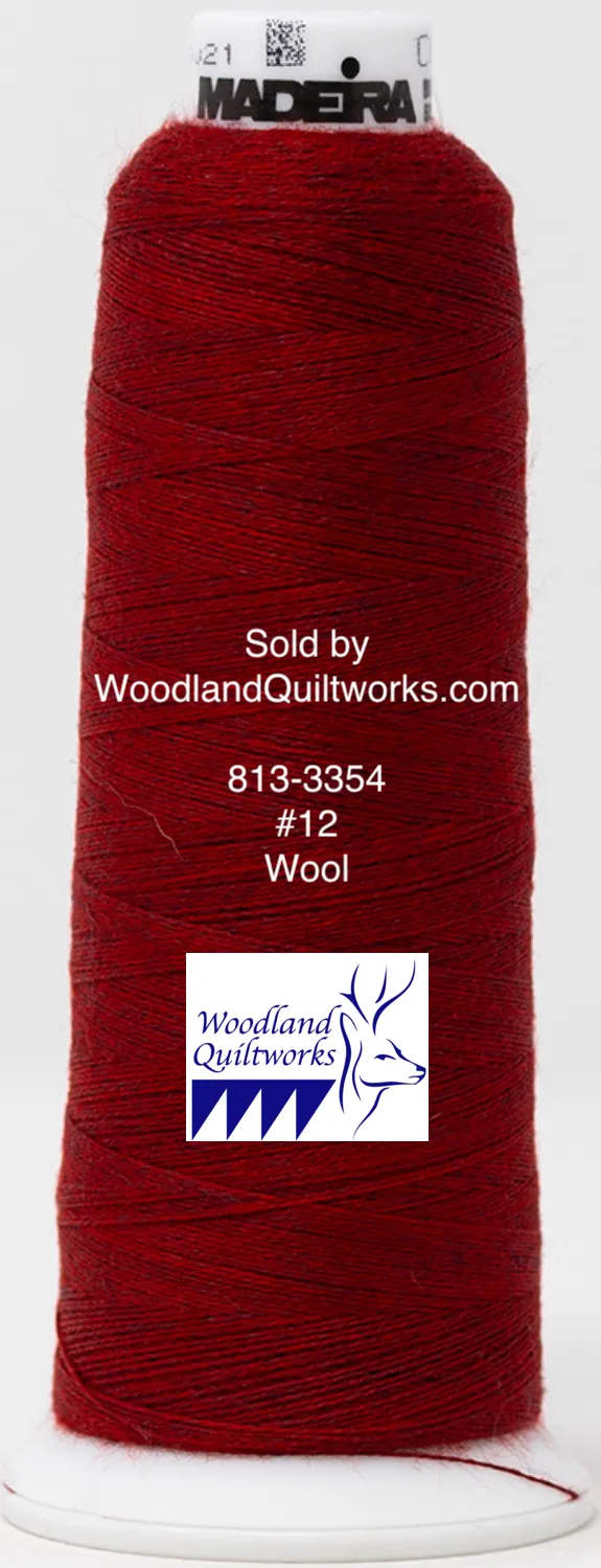 Madeira Burmilana Wool #12 Thread : Color 813-3354 Cherry Red Melange