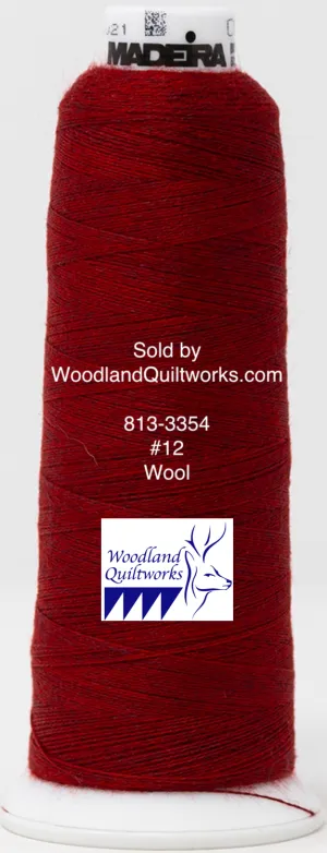 Madeira Burmilana Wool #12 Thread : Color 813-3354 Cherry Red Melange