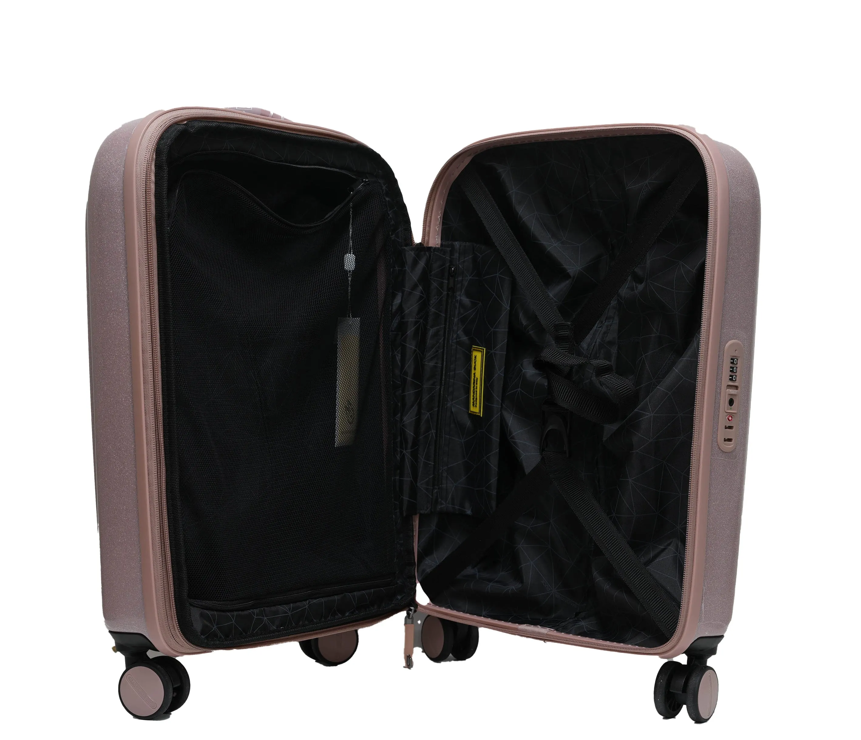 Mandarina Duck Cabin Pink Glitter Logo Trolly Luggage P10GXV