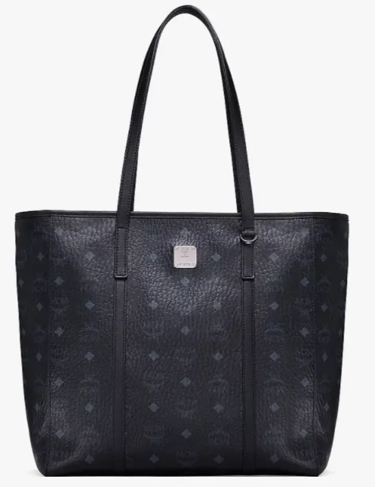 MCM Toni Shopper-MWPAATN03- Black- Medium
